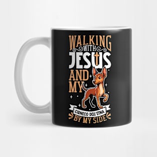 Jesus and dog - Cirneco dell'Etna Mug
